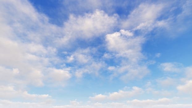 Cloudy blue sky abstract background, blue sky background with tiny clouds, 3d rendering

