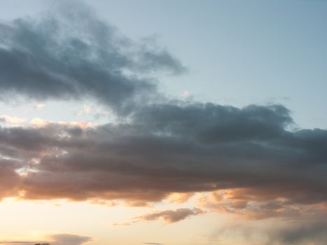 Some clouds during sunset