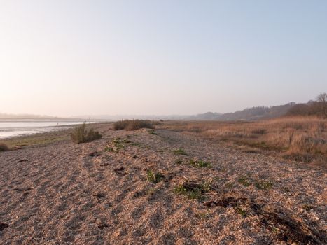 Various shots of the river and the mud, along with many birds, buoys, and other sea structures, as the sun sets