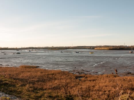 A wonderful shot of the river and its bank with the tide out on a clear day