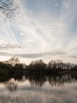 Beautiful lake water during the sunset