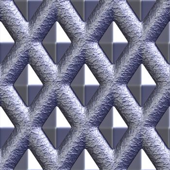 3D rendered metal seamless background wall decoration.