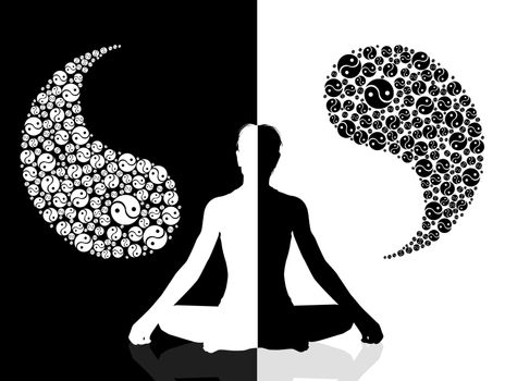 illustration of yin yang symbol