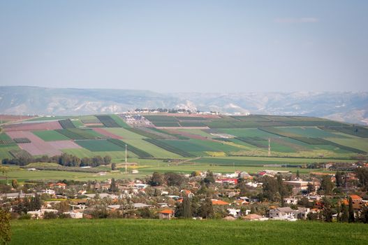 View from Galilee Mountains near Galilee Sea - Kinneret, Israel.