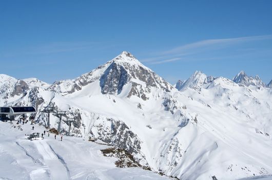 In the mountains of Dombai, Caucasus