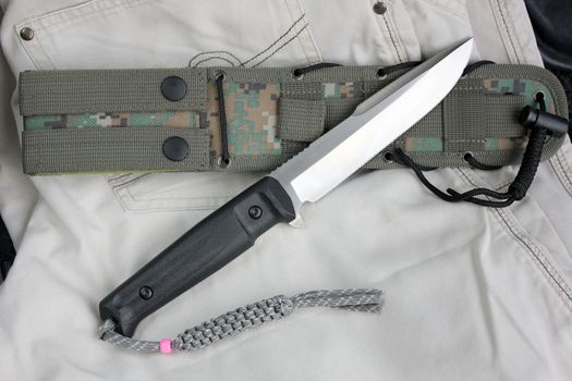 Knife hunting tourist Russian production from high-carbonaceous steel