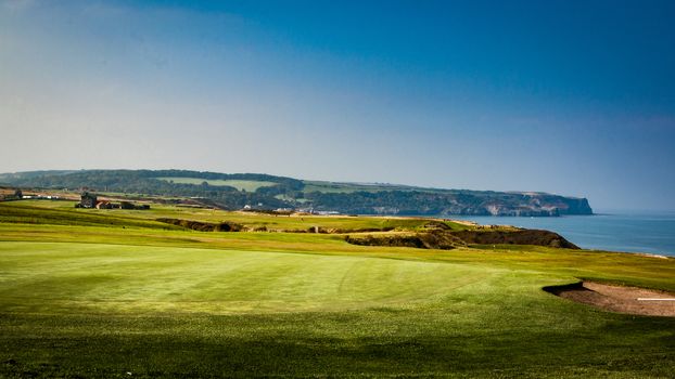 landscape Whitby Cliffs near golf course