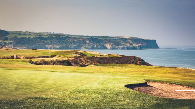 landscape Whitby Cliffs near golf course