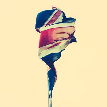 Symbolic Retro Filtered Image Of A Shabby British Union Jack Flag