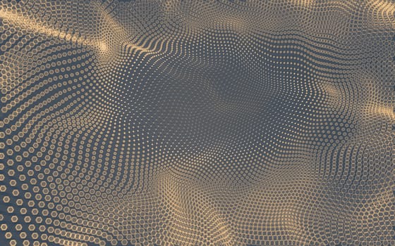 Abstract polygonal space low poly dark background with connecting dots and lines. Connection structure. 3d rendering