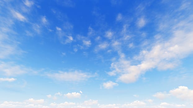 Cloudy blue sky abstract background, blue sky background with tiny clouds, 3d rendering

