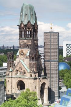 Kaiser Wilhelm Memorial Church at dusk, Berlin. Germany.