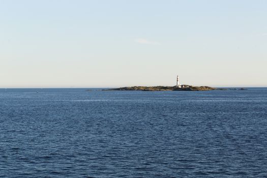 The beautiful norwegian coastline of Kristiansand in Scandinavia 
