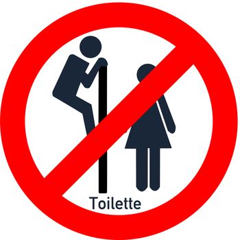 Sign toilet voyeurism forbidden