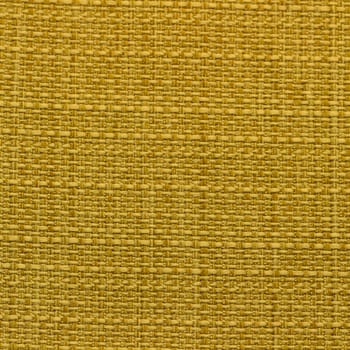 Rustic canvas fabric texture in yellow color and tweed pattern. Square shape