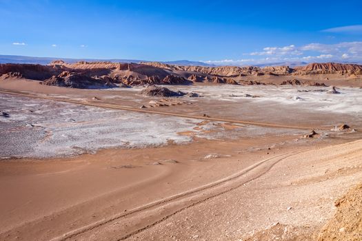 Valle de la Luna landscape in San Pedro de Atacama, Chile