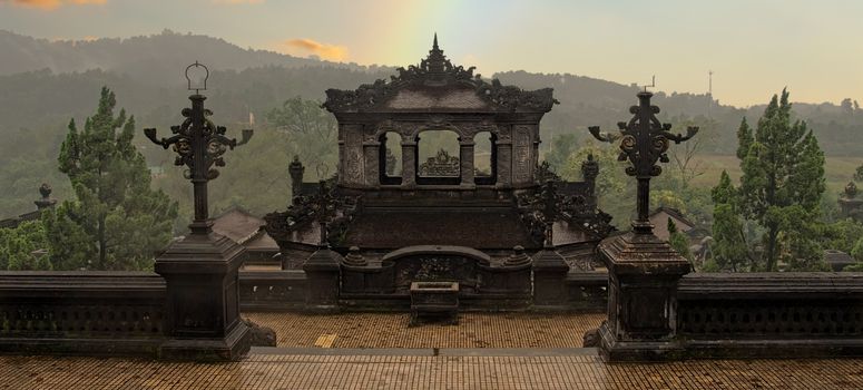 khai dinh tomb of vietnamese king scenic  in hue vietnam