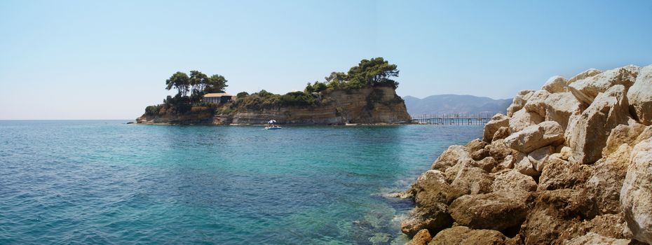 Agios Sostis. Panoramic view of paradise island on Zakynthos, Greece