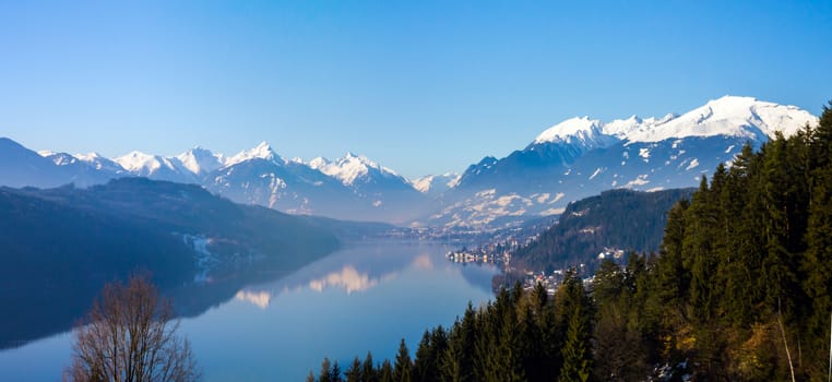 Millstatter Lake in winter. Austria