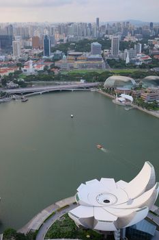 Singapore city center from above