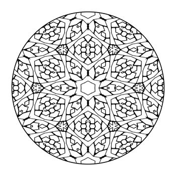 An image of a nice Mandala black and white