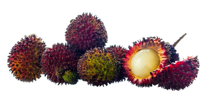 The isolated image of The pulasan, Nephelium mutabile Blume