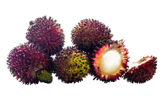 The isolated image of The pulasan, Nephelium mutabile Blume