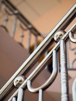 COLOR PHOTO OF HANDRAIL MADE FROM STAINLESS STEEL