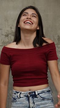 Teen Girl Laughing