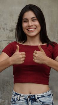 Happy Teen Thumbs Up