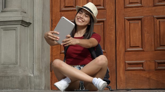 Female Teen Using Tablet