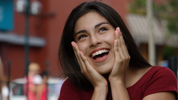 Excited Teen Girl