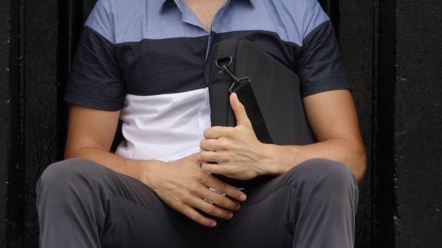 Male Student With Satchel