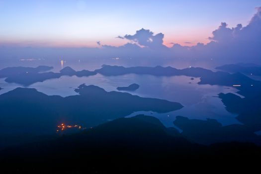 Sunrise in Tiu Tang Lung, Hong Kong, China