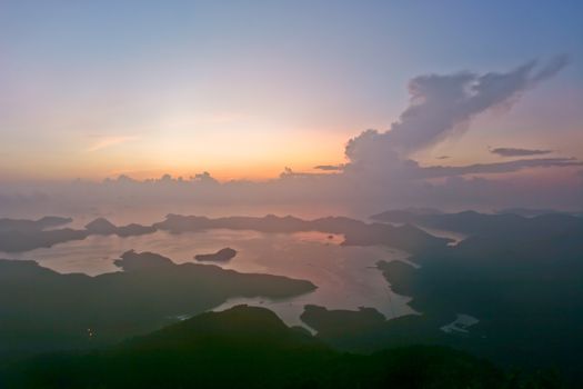 Sunrise in Tiu Tang Lung, Hong Kong, China