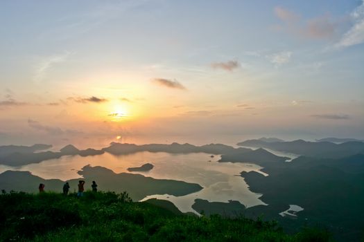 Sunrise in Tiu Tang Lung, Hong Kong, China