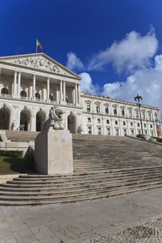 Monumental Portuguese Parliament (Sao Bento Palace), located in Lisbon, Portugal