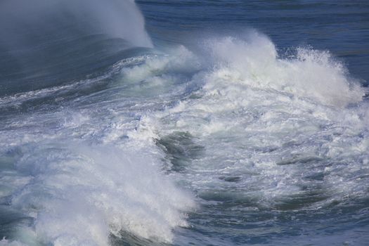 Sea surf great wave break on coastline