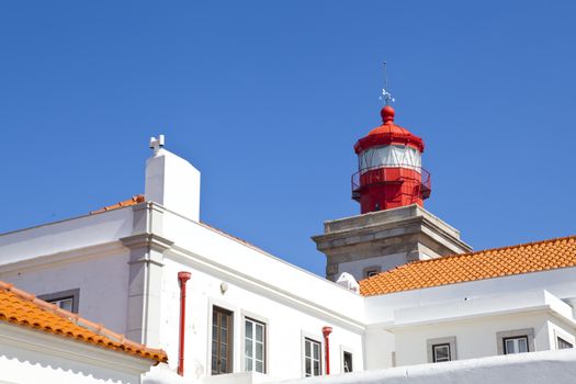 Lighthouse at Cabo da Roca, Portugal, the most west cape of continent