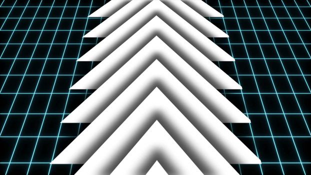 Technology future arrows abstract background. 3d rendering