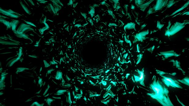 Black hole in space. Space background. 3d rendering