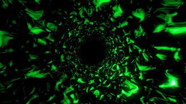 Black hole in space. Space background. 3d rendering