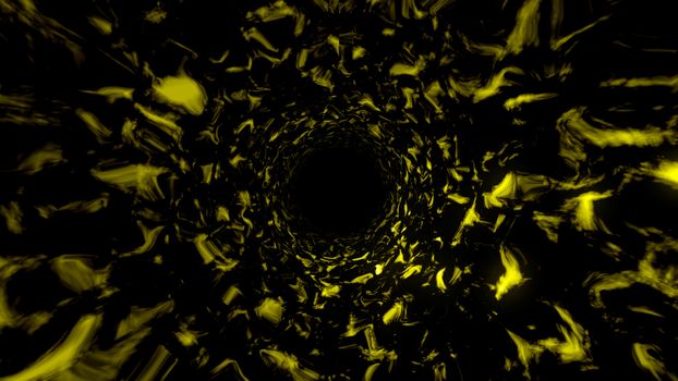 Black hole in space. Space background. 3d rendering