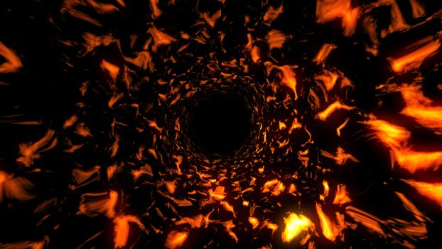Black hole in space. Space background. 3d rendering
