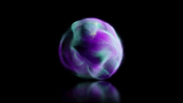 Abstract background with magic sphere. 3d rendering