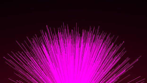 optical fiber network cable. Futuristic background. 3d rendering