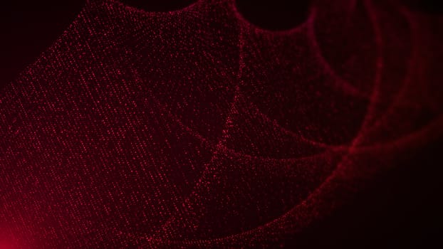 ABstract background with spiral particles. 3d rendering