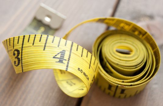 Close up of a tape measure