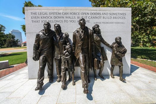 The Virginia Civil Rights Memorial is a monument in Richmond, Virginia commemorating protests which helped bring about school desegregation in the state.