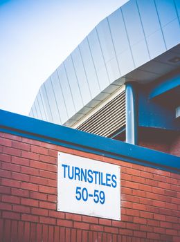Turnstiles At A Football Stadium In The UK